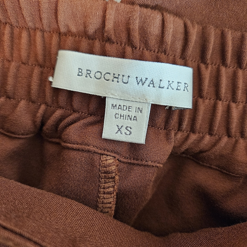 Brochu Walker High Rise Wide Leg Pants Rhodes Sienna Crop Trousers Womens Sz XS - Picture 11 of 13